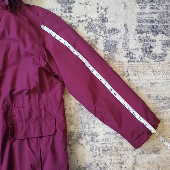 L.L. Bean Women's Insulated Parka Jacket Size Large EUC Burgundy - Picture 2 of 11